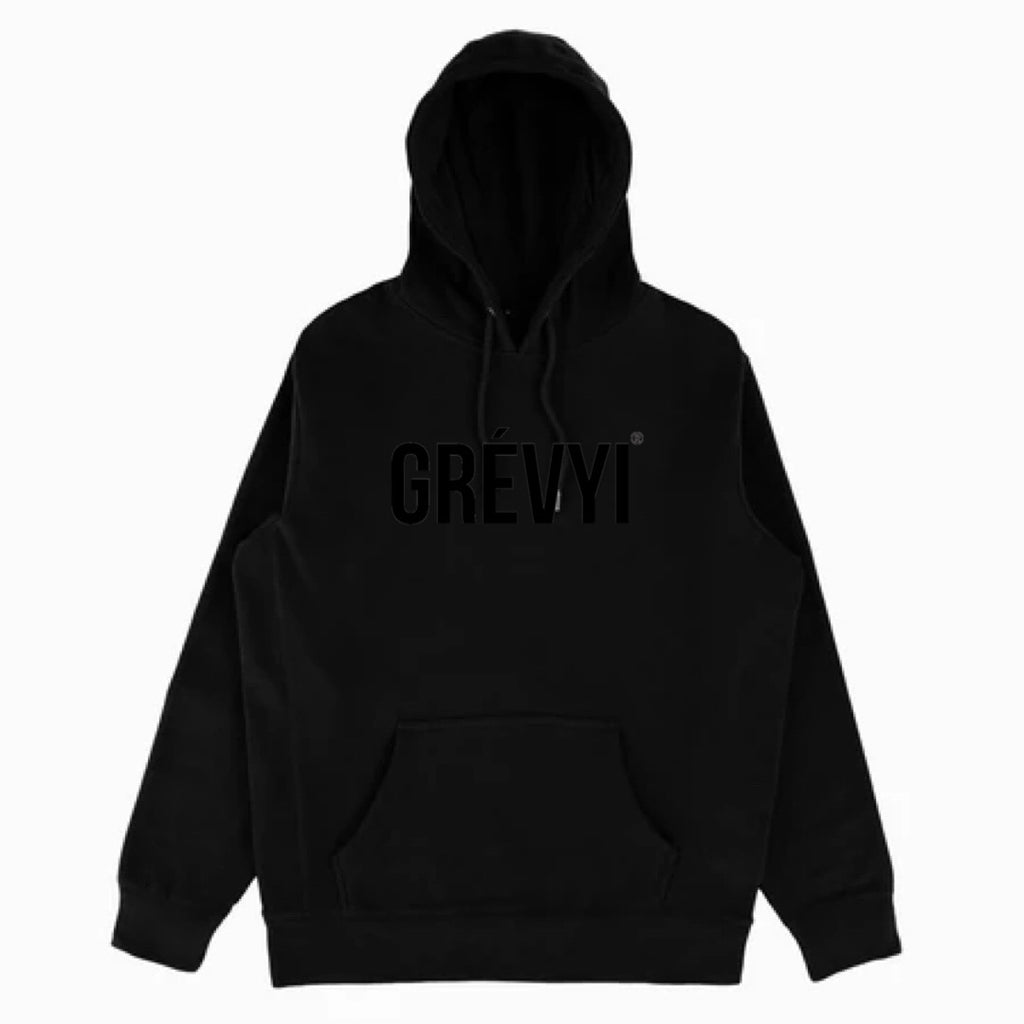 Grévyi black 3d Logo hoodie