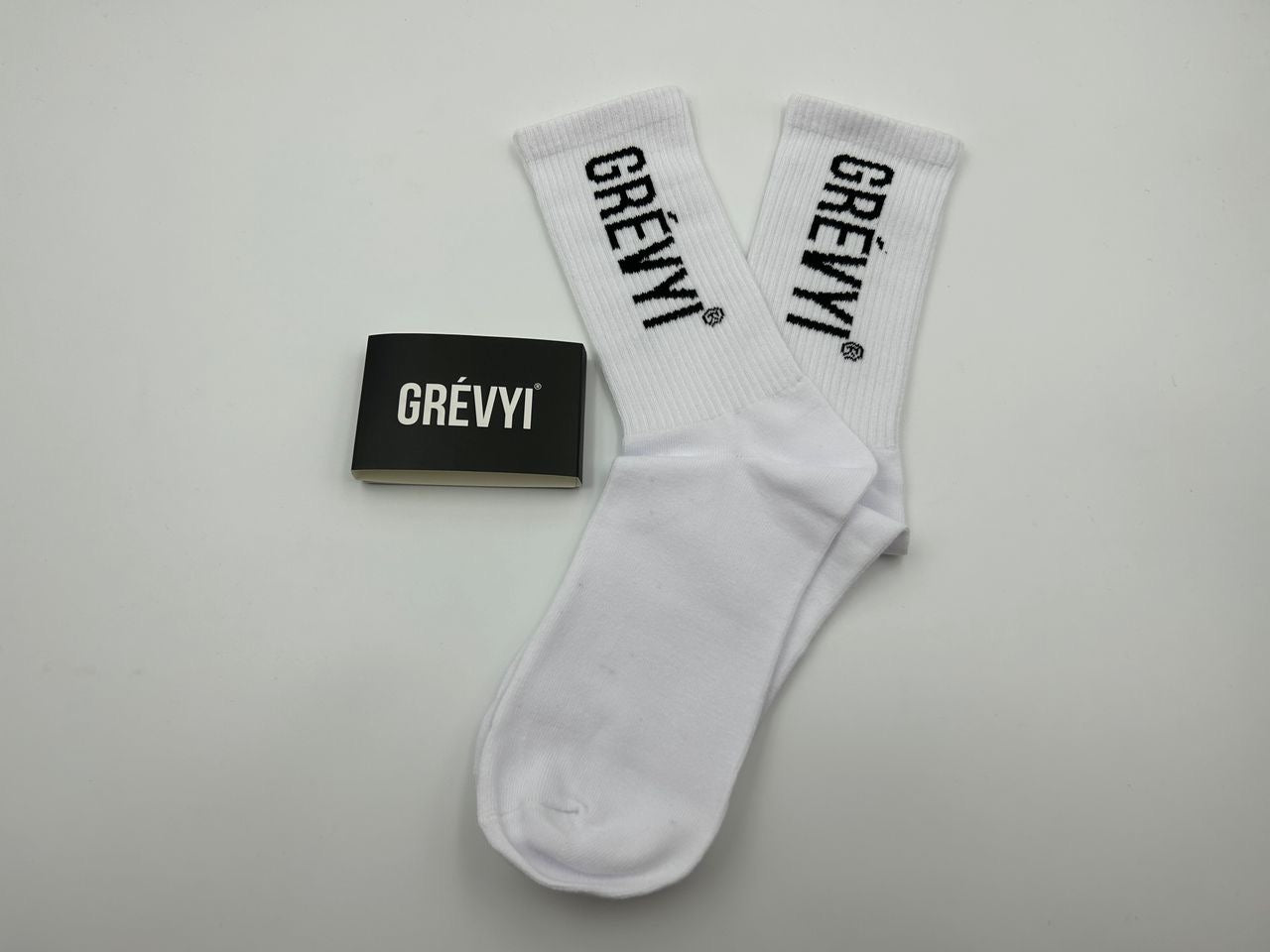 White Vertical logo socks