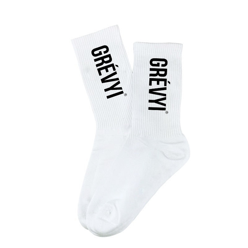 White Vertical logo socks